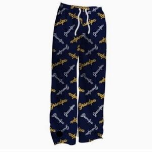MAD Engine Grandpa  Pajama Bottoms - Navy and Gold Size XL